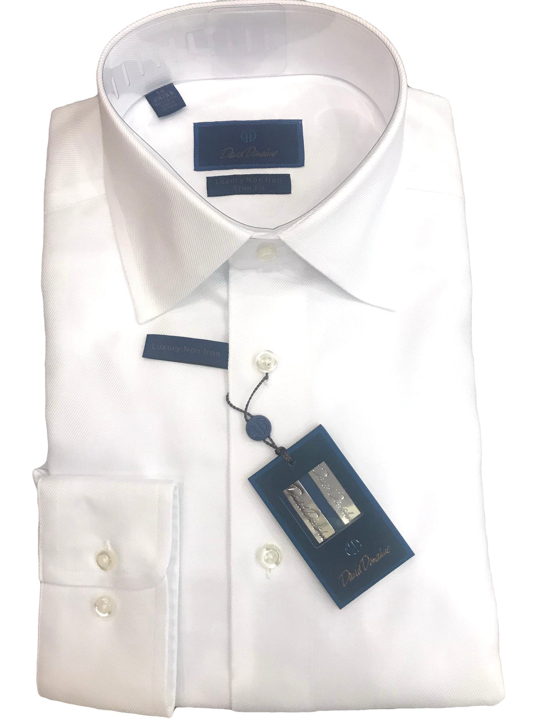 David Donahue Non-Iron Dress Shirt | White Franco's Fine Clothier David Donahue Non-Iron Dress Shirt | White Franco's Fine Clothier