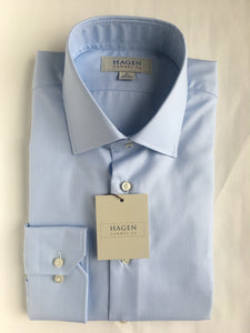 Mini Houndstooth print Dress Shirt in Light Blue
