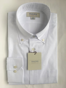 Hagen Superfine Twill Button Down | White