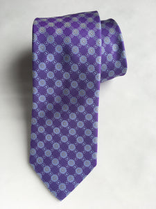 Eton Medallion Pattern Tie | Purple