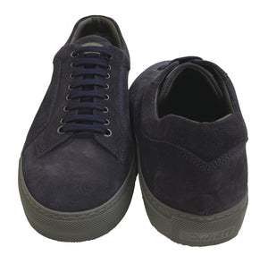 Lo White Navy Suede Sneaker
