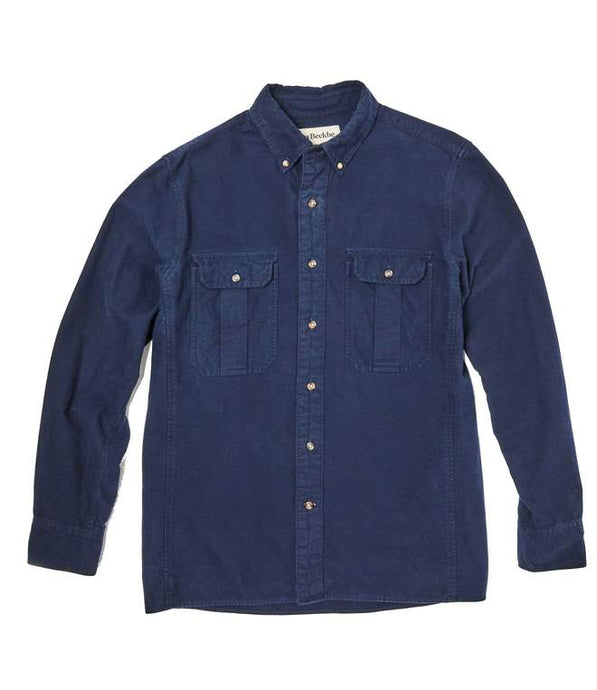 Tom Beckbe Navy Flannel Work Shirt