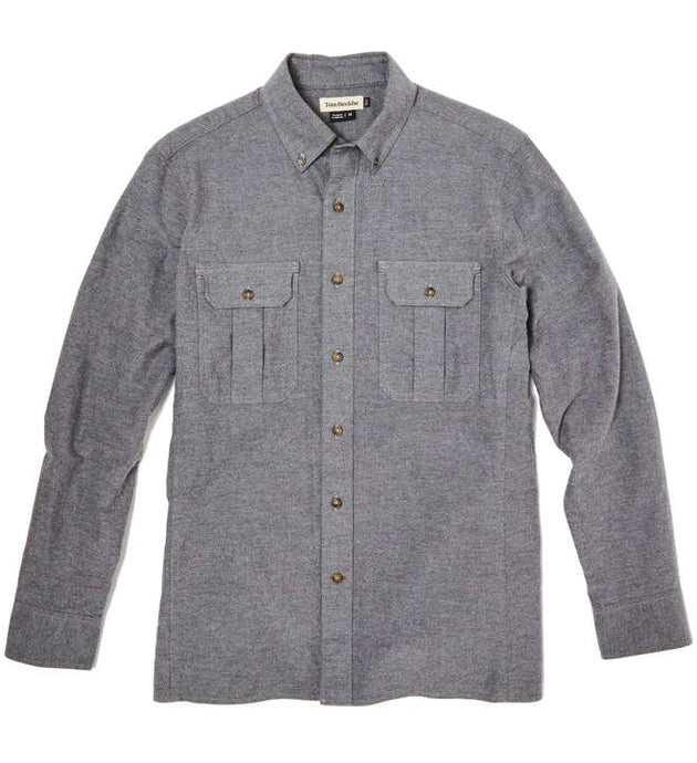Tom Beckbe Heather Grey Flannel Work Shirt
