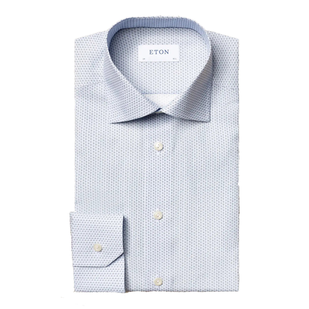 Eton Micro Logo Print Shirt-Slim