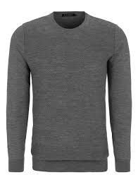 Stone Rose Honeycomb Sweater-Charcoal