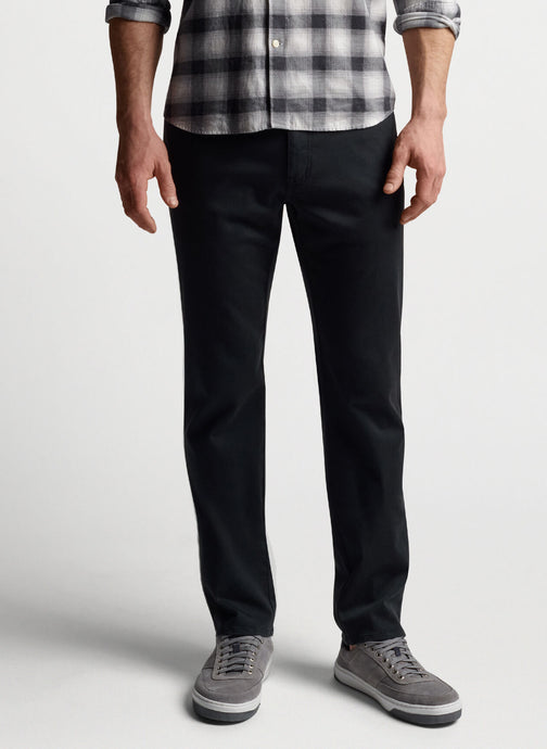 Peter Millar Ultimate Sateen Five-Pocket Pant | Black