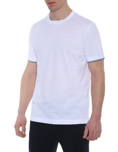 Canali White Cotton T-Shirt