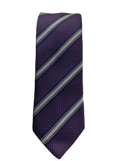 Canali Purple with Navy and White Stripe | Regular Length