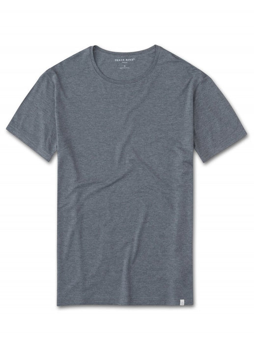 Derek Rose Basel Micro Modal Stretch Charcoal T Shirt