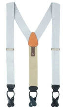 Trafalgar Hudson Nylon Button End Braces | Silver