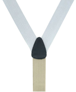 Trafalgar Hudson Nylon Button End Braces | Silver