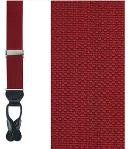 Trafalgar Hudson Nylon Button End Braces | Red