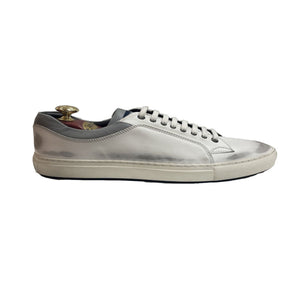 Lo White Vintage Effect Leather Sneaker