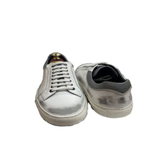 Lo White Vintage Effect Leather Sneaker