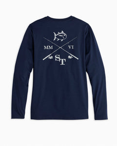 Southern Tide Crossed Fishing Performance Long Sleeve T-Shirt