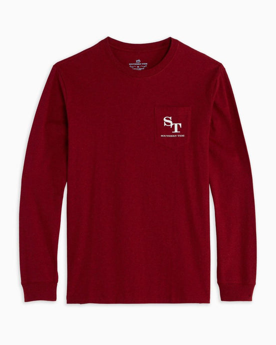 Southern Tide Fish Finder GPS Heather Long Sleeve T-Shirt