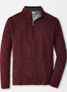 Peter Millar Crown Fleece Quarter-Zip Sweater | Cinnamon