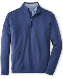 Peter Millar Perth Performance Melange Quarter-Zip | Navy