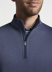 Peter Millar Perth Performance Melange Quarter-Zip | Navy
