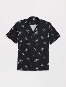 Stone Rose Black X-Ray T-Series DryTouch Resort Collar Shirt