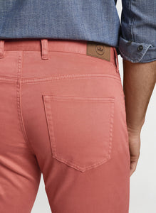 Peter Millar Ultimate Sateen Five-Pocket Pant | Cape Red