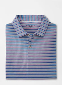 Peter Millar drirelease Natural Touch Captain Stripe Polo | Blu