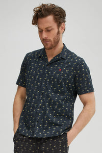 Stone Rose Black Martini T-Series DryTouch Resort Collar Shir