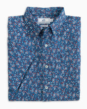 Southern Tide LET THE PARTY BE-GIN SHORT SLEEVE BUTTON DOWN SHIR