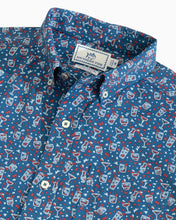 Southern Tide LET THE PARTY BE-GIN SHORT SLEEVE BUTTON DOWN SHIR