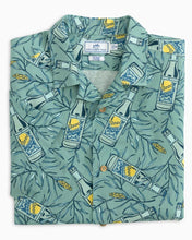 Southern Tide BOTANICAL BAR PRINTED SHORT SLEEVE CAMP SHIRT
