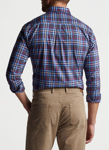 Peter Millar Carlow Crown Lite Cotton-Blend Sport Shirt | Navy