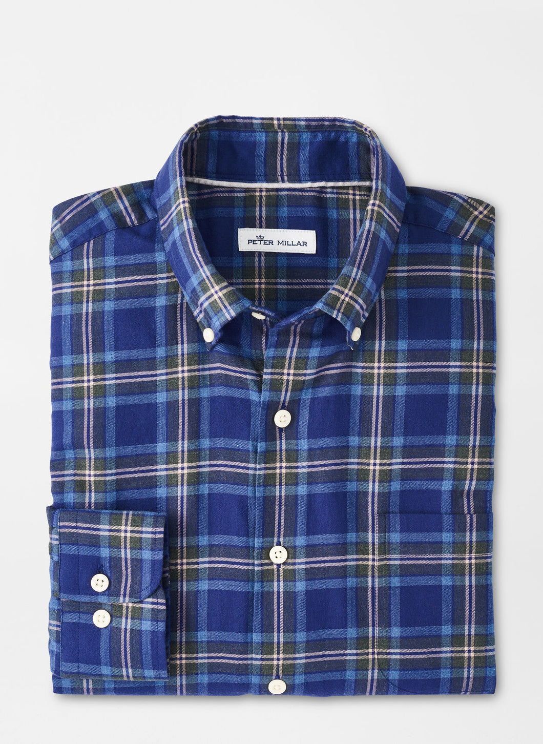 Peter Millar Nowell Autumn Soft Cotton Sport Shirt | Navy