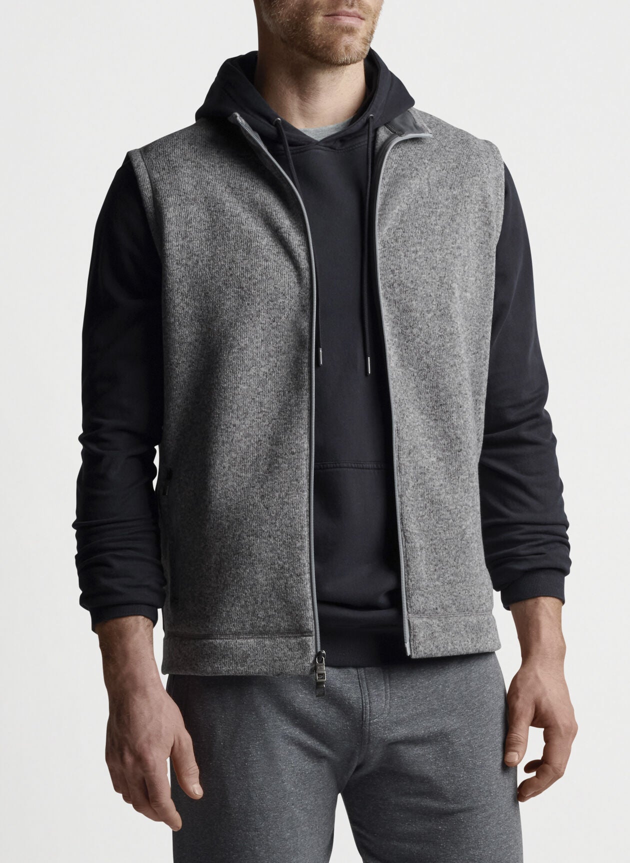PRL Sweater Fleece Full-Zip Vest with Zipper Chest Pocket - Abraham's