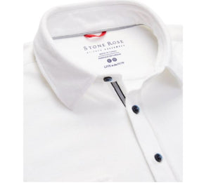 Stone Rose White T-Series Solid Fleece Shirt