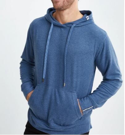 Stone Rose Denim Blue T-Series Fleece Knit Hoodie