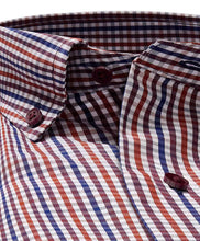 David Donahue Brick Mini Check Shirt