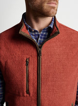 Peter Millar Micro Shearling Fleece Vest | Burnt Orange