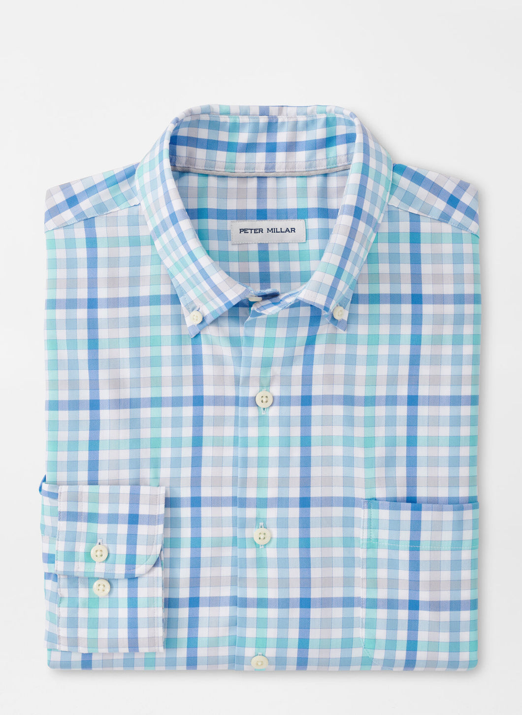 Peter Millar Walker Cotton-Stretch Sport Shirt | Maritime