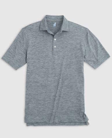 Johnnie-O Huron Heathered Polo | Black