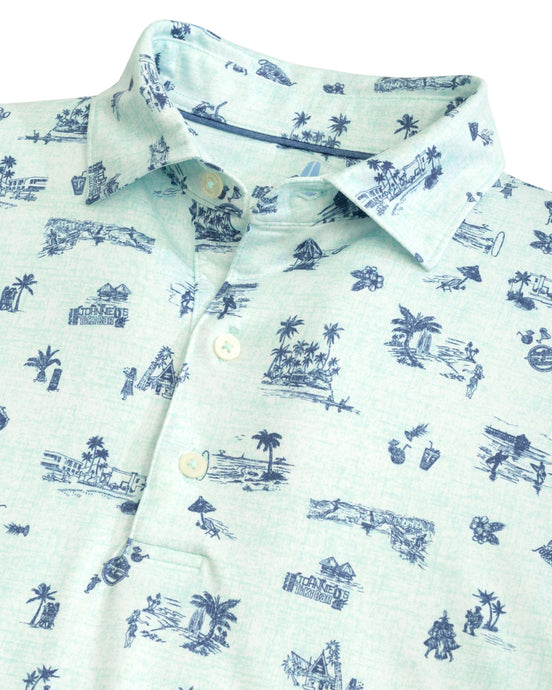 Johnnie-O Tiki Bar Printed Polo