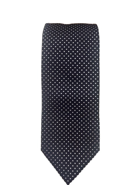 Canali Black Tie w/ Pindot Pattern