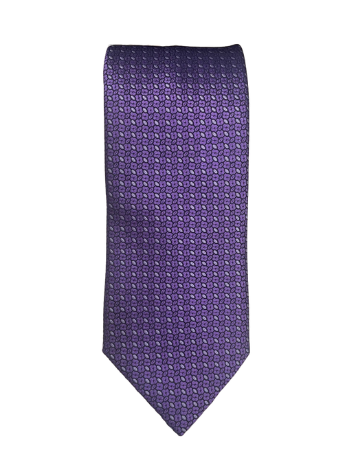 Canali Purple Tie w/ White Spots