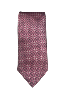 Canali Pink Tie w/ White Spots