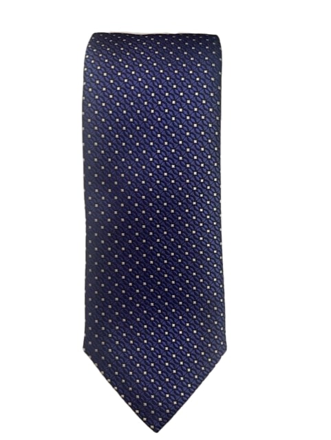 Canali Blue Tie w/ Chain Pattern