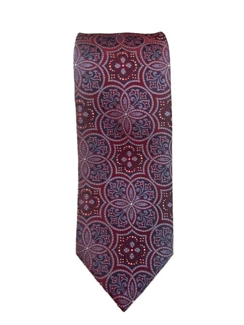 Canali Red & Blue Multi Medallion Pattern