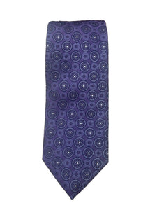 Canali Purple Tie w/ Small Circle Pattern