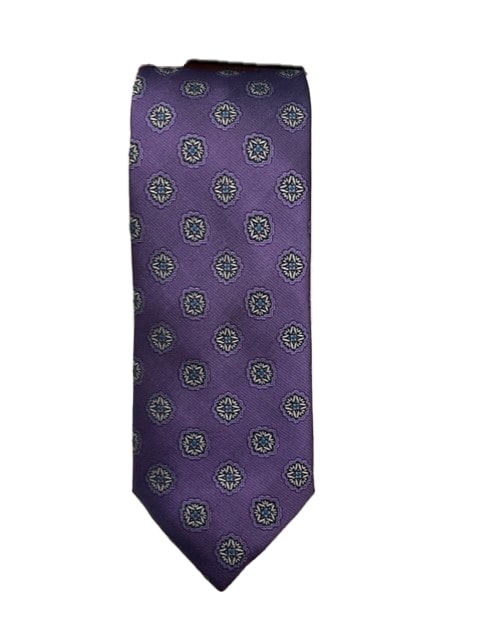 Canali Purple & White Medallion